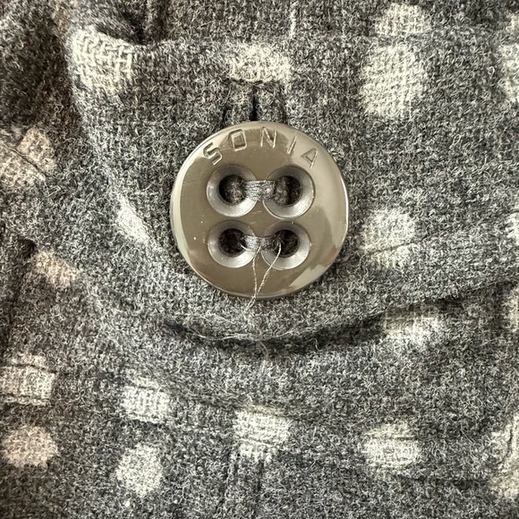 Sonia Rykiel Vintage 100% Wool Charcoal Polka Dot Blazer size 38 - Picture 12 of 15